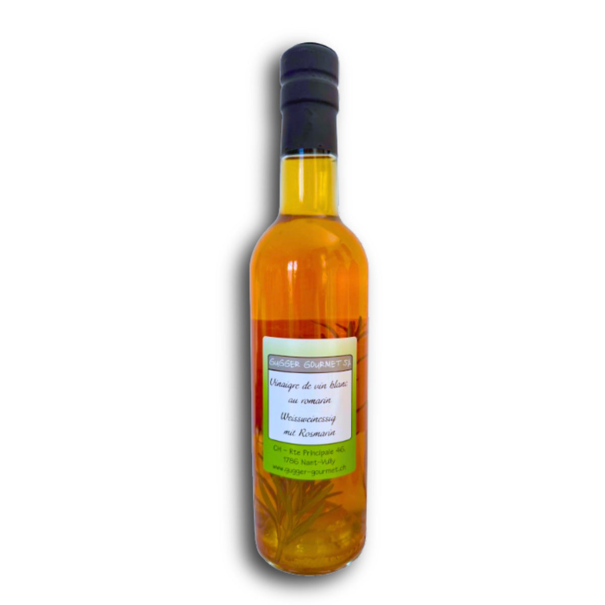 Vinaigre de vin blanc à l'extrait de romarin 375ml